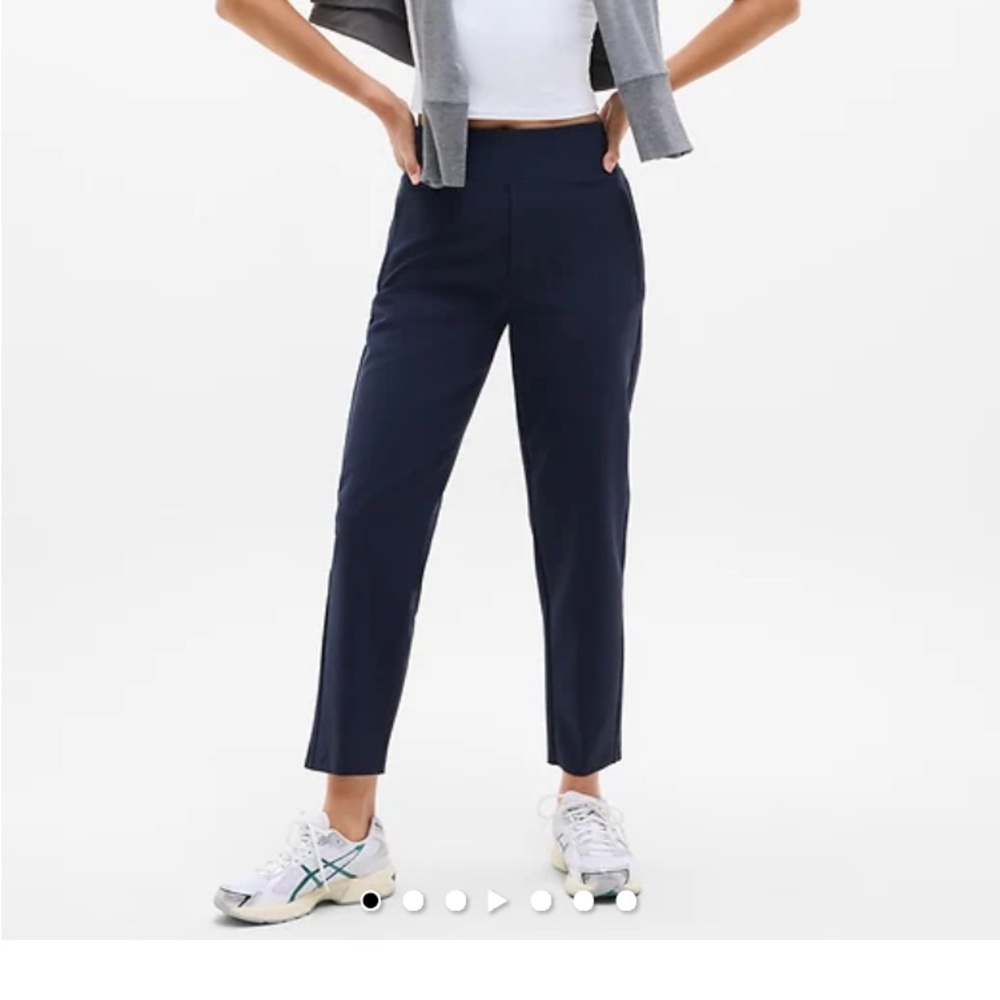 Athleta Navy Endless High arise Prima Stretch Pull On Pants